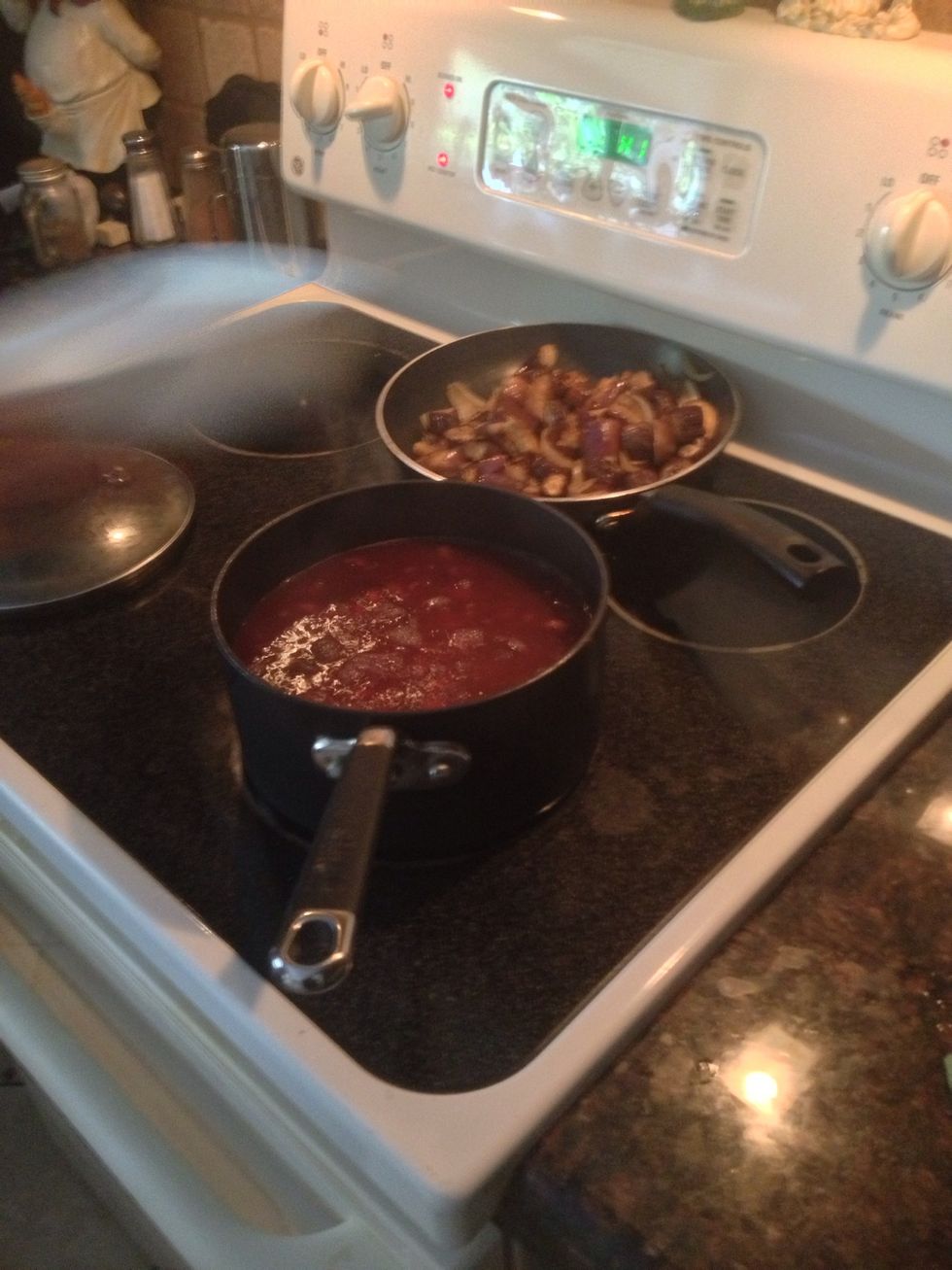 Add 2 bowls of water to beans once water level gets low.