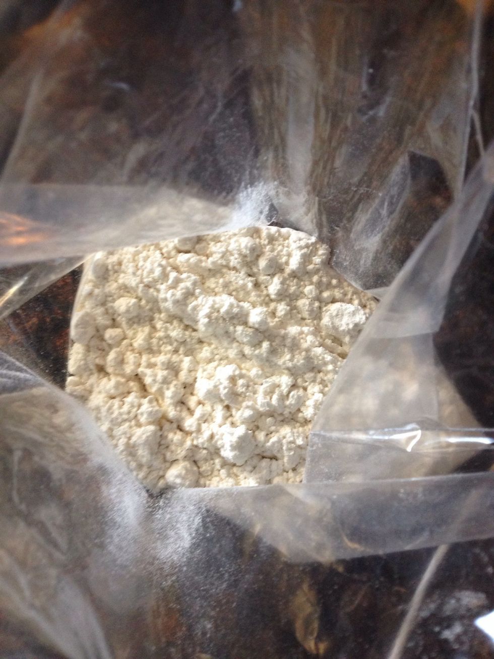 Add 2 cups into a plastic bag