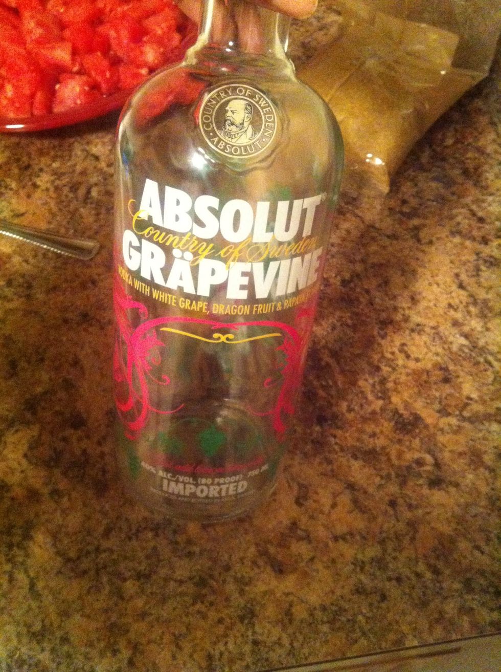 Add 2 cups of cool Vodka or whatever alcohol you choose to use to the mix