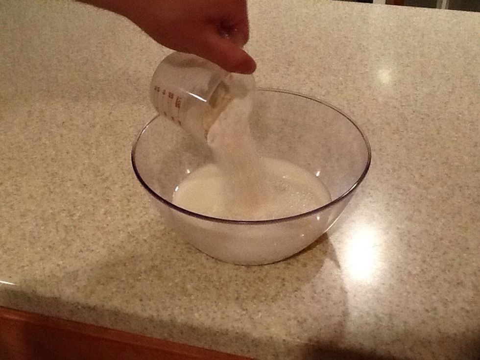 Add 2 Cups of flour into the mixing bowl or blender