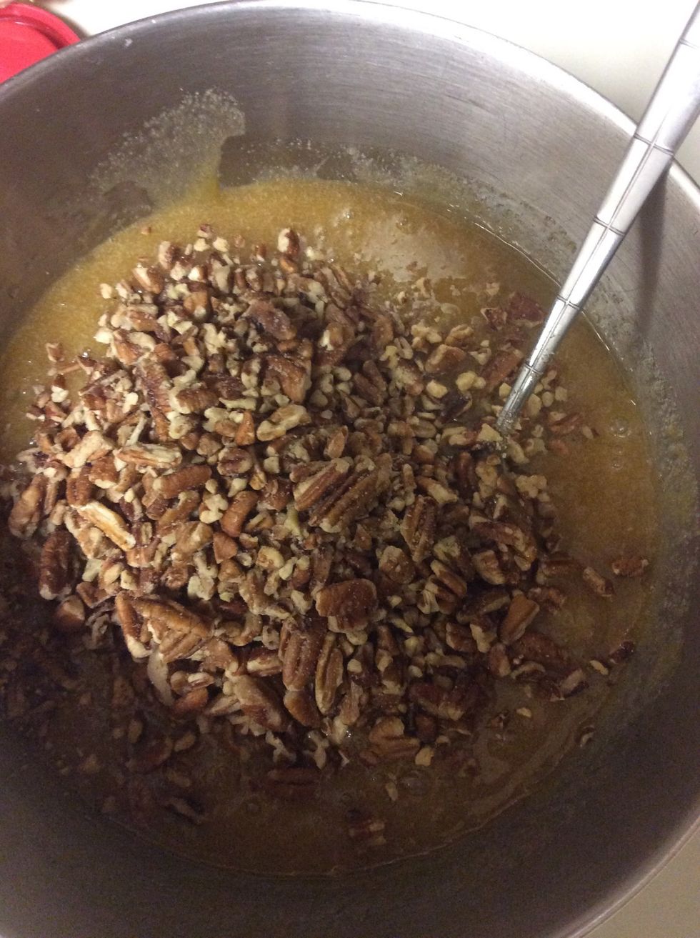 Add 2 cups of pecans