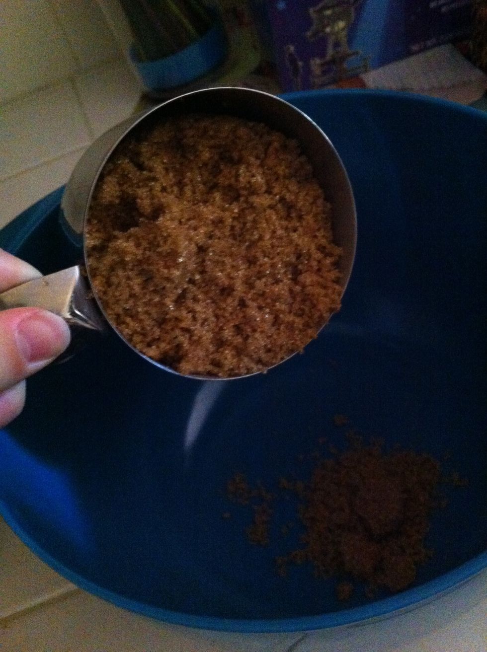 Add 2 cups of sugar to your mixing bowl