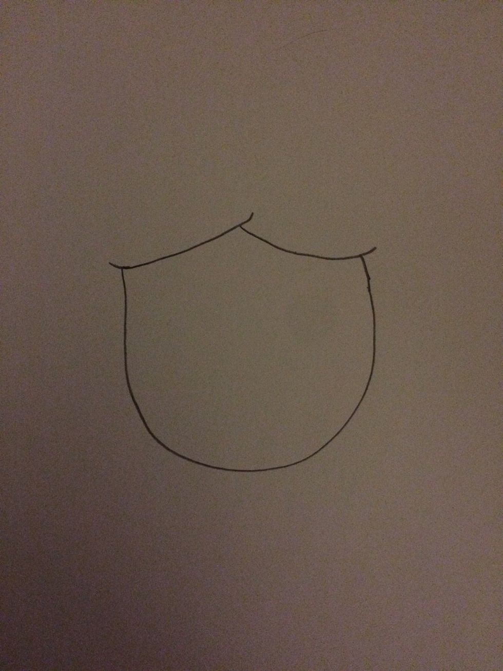 Add 2 curved lines as bangs