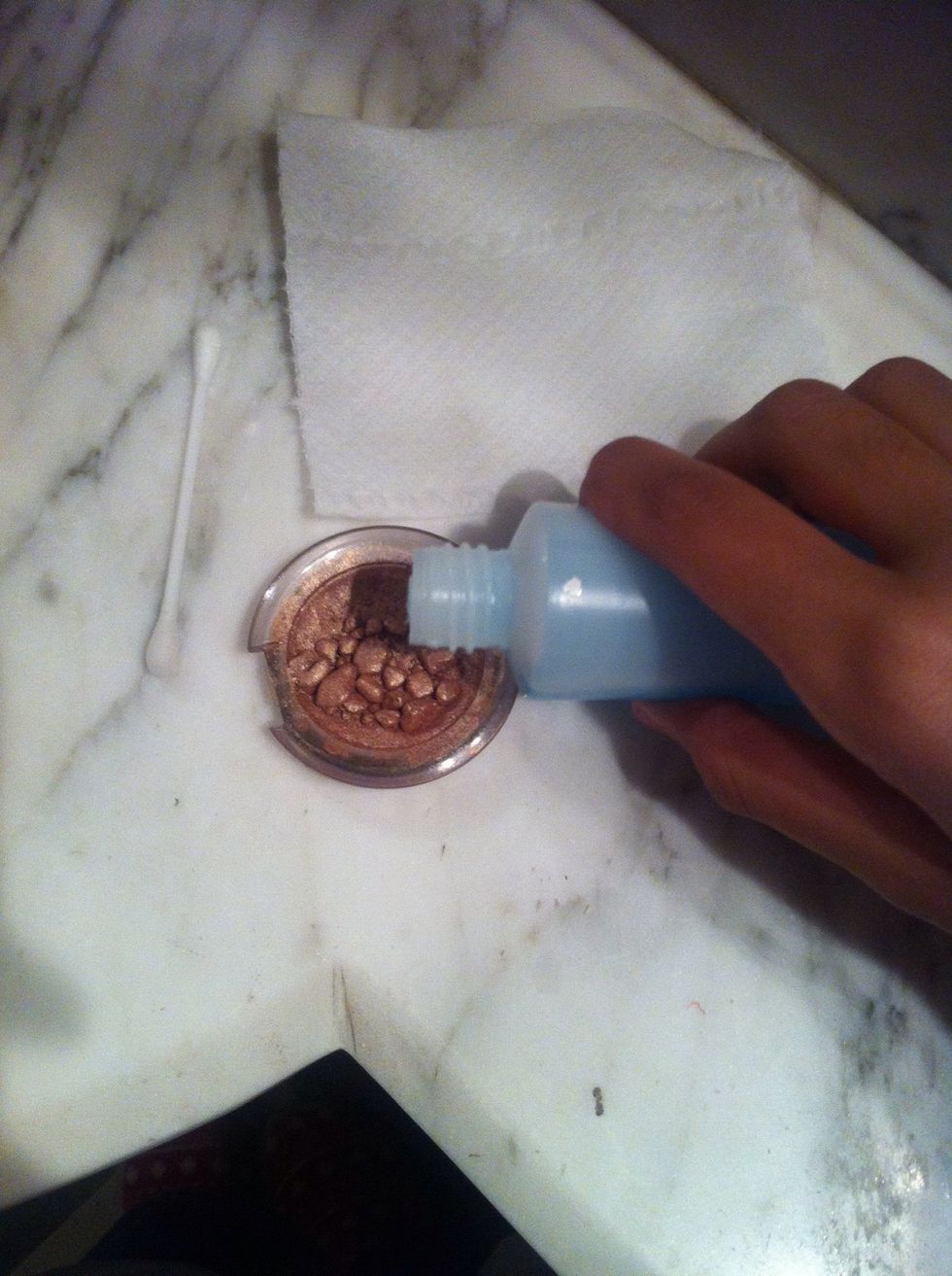 Add 2 drops of acetone