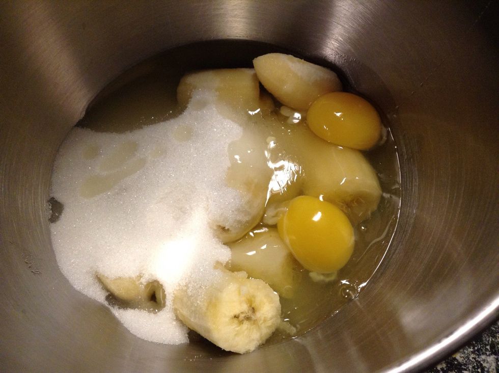 Add 2 eggs ( make sure no shells)