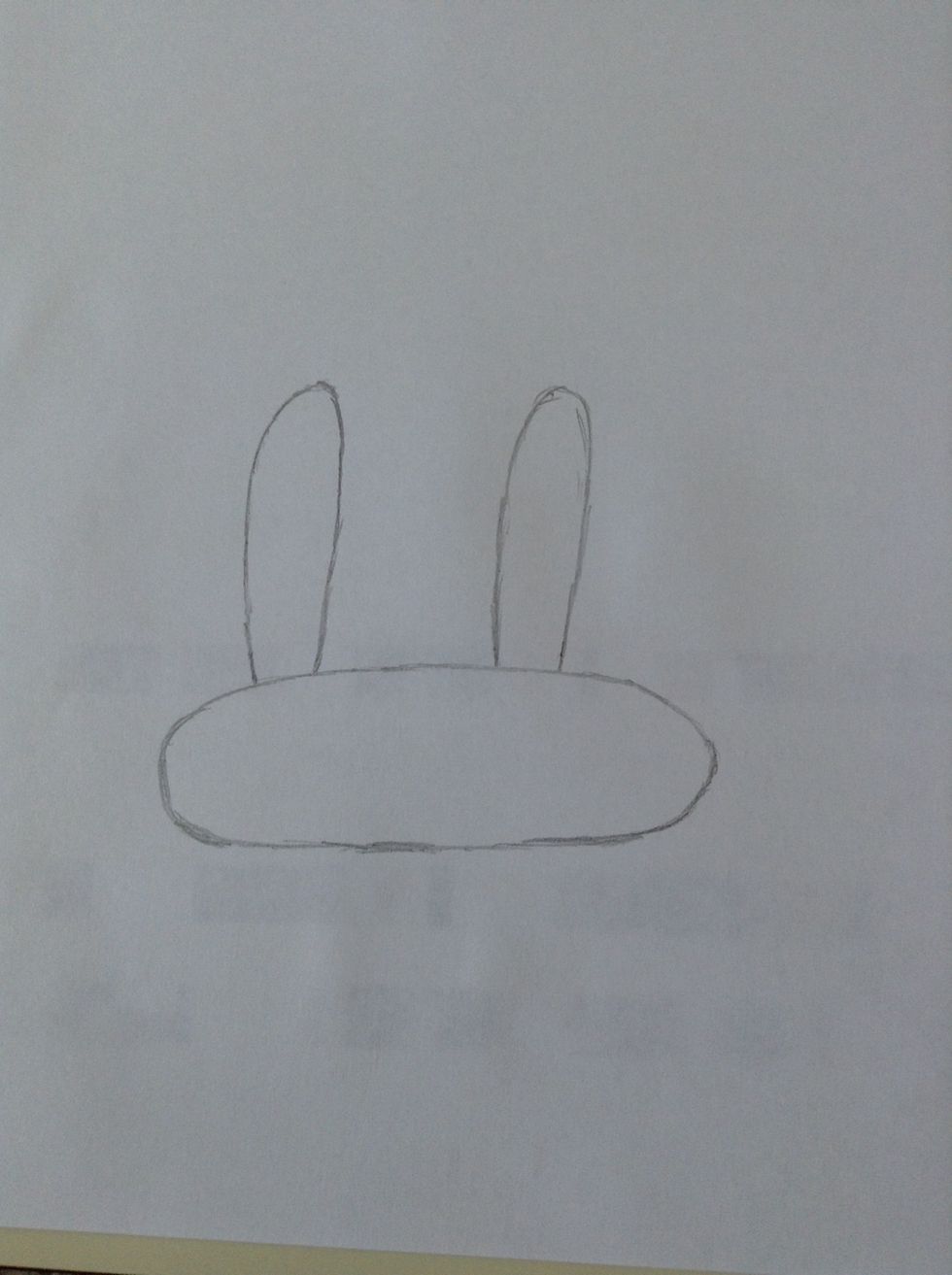 Add 2 equal sized ovals above.