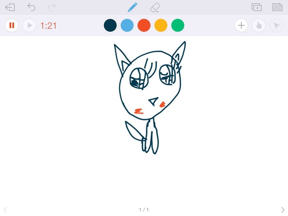 Add 2 feet and a tail, or you could add 4 feet and a tail, and that is a cat!