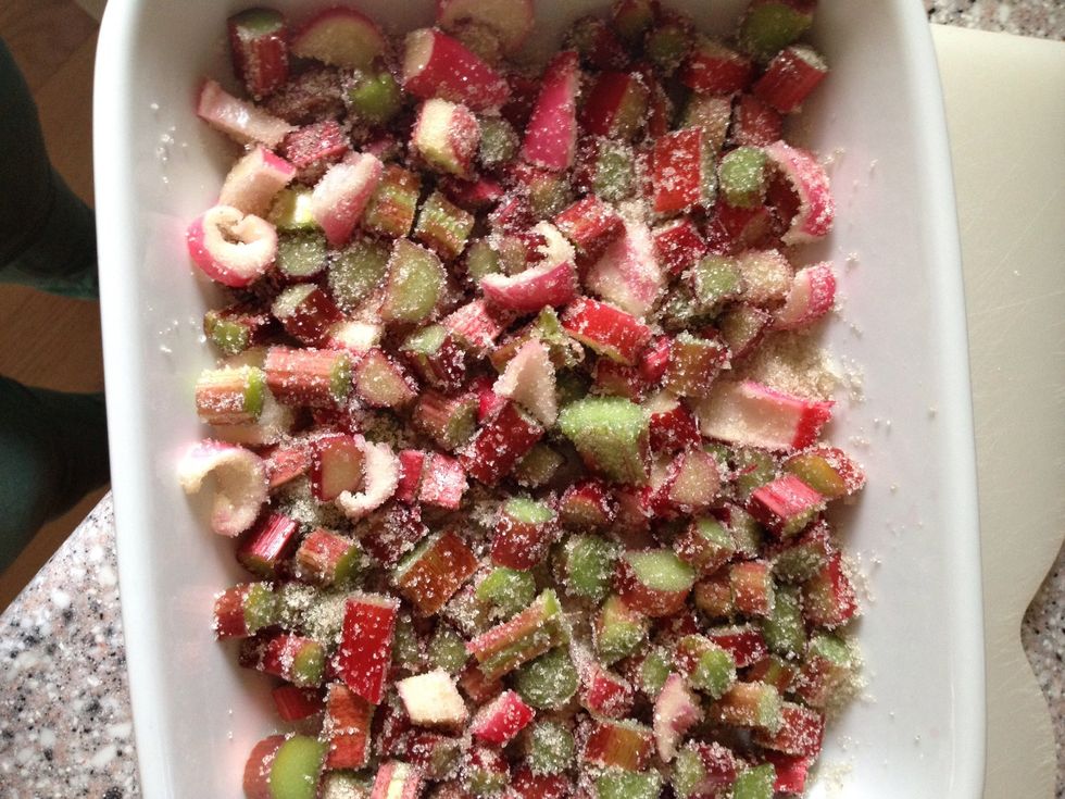 Add 2 oz/60 g sugar and stir. Bake them for 20-30 minutes.