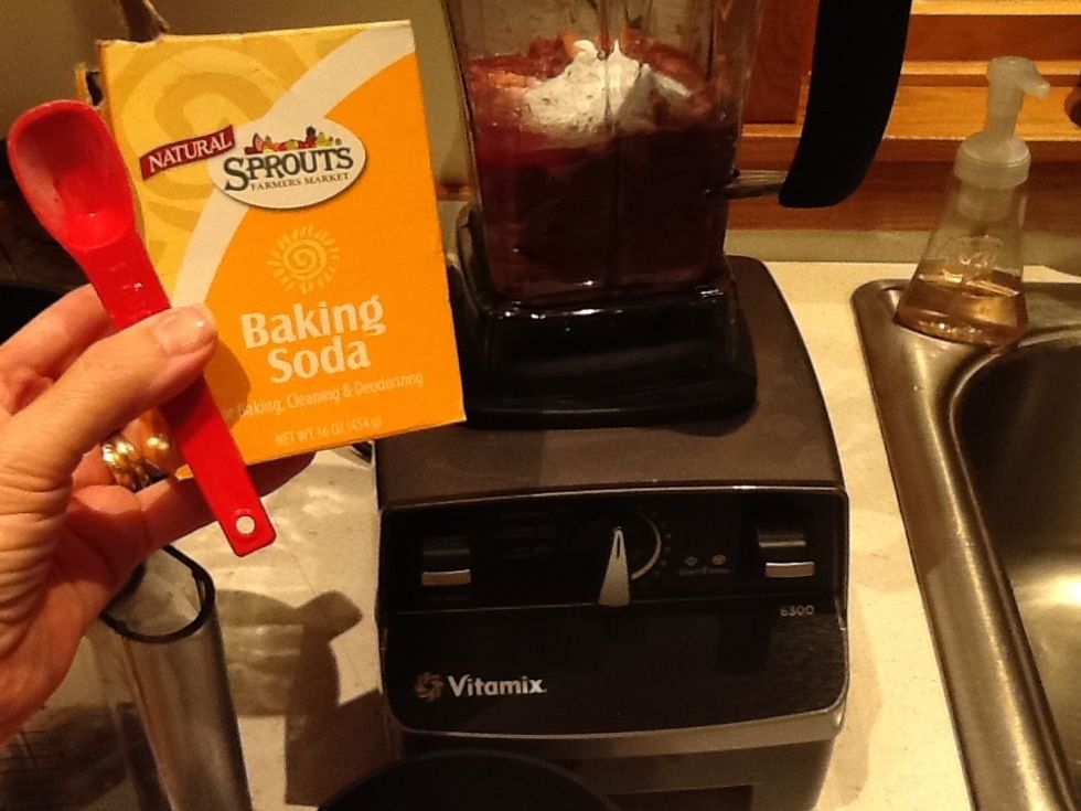Add 2 t baking soda.