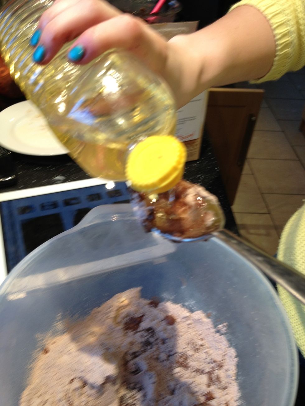 Add 2 table spoons of vege oil