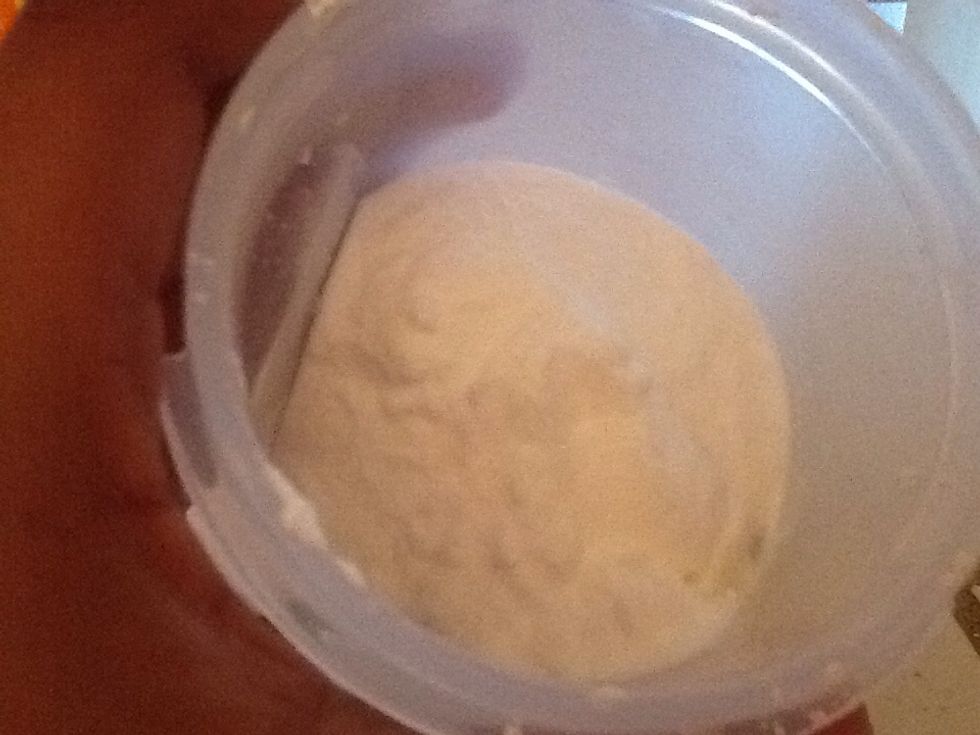 Add 2 tablespoons of baking soda to the bowl