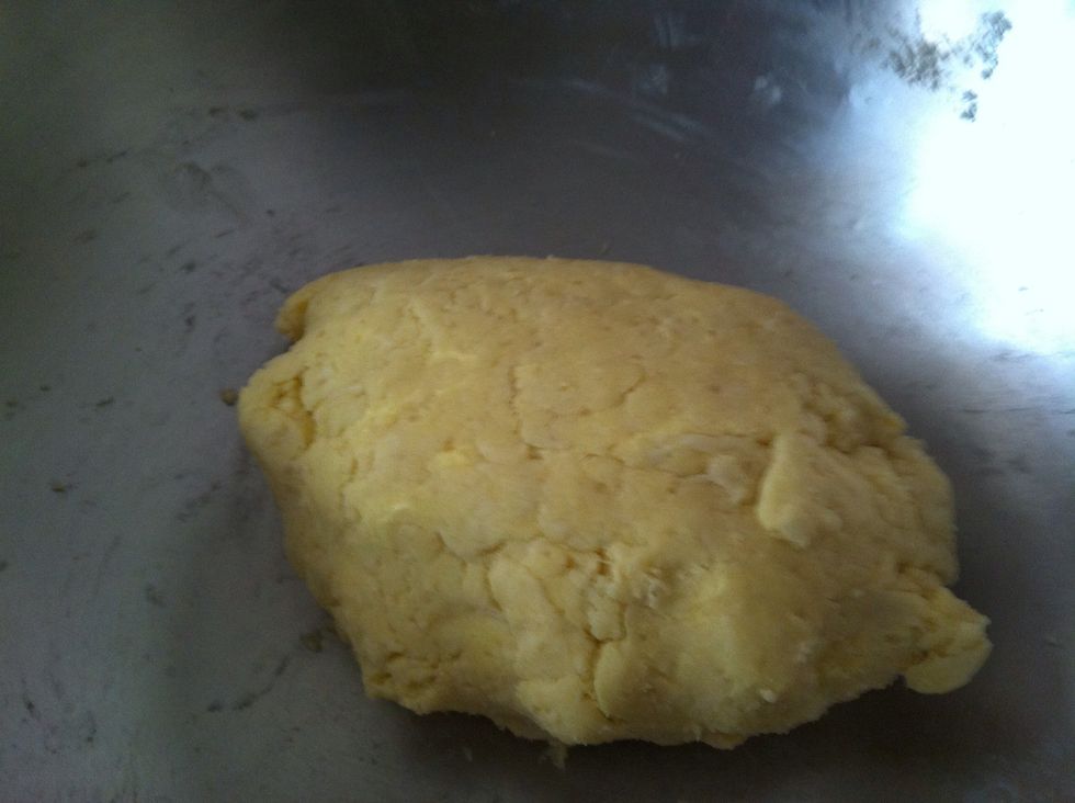 Add 2 tablespoons of cold water and bring the dough together. Add a tiny bit more water if necessary, but not too much, as this will make your pastry tough.