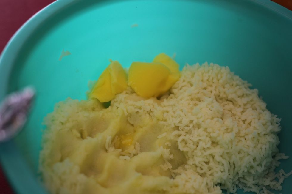 Add 2 tablespoons of ghee (or butter if you don't have ghee). Optional: 100 ml of pure cream. Not normally part of this recipe.