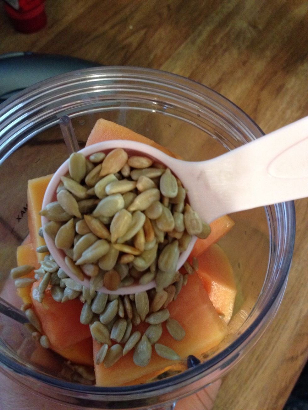 Add 2 tablespoons of sunflower seeds.