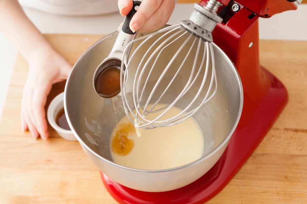 Add 2 tablespoons of the browned butter. Whisk together.