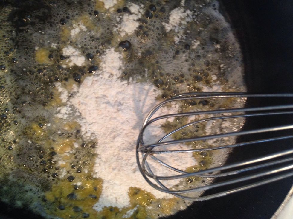 Add 2 Tbs flour. Mix.