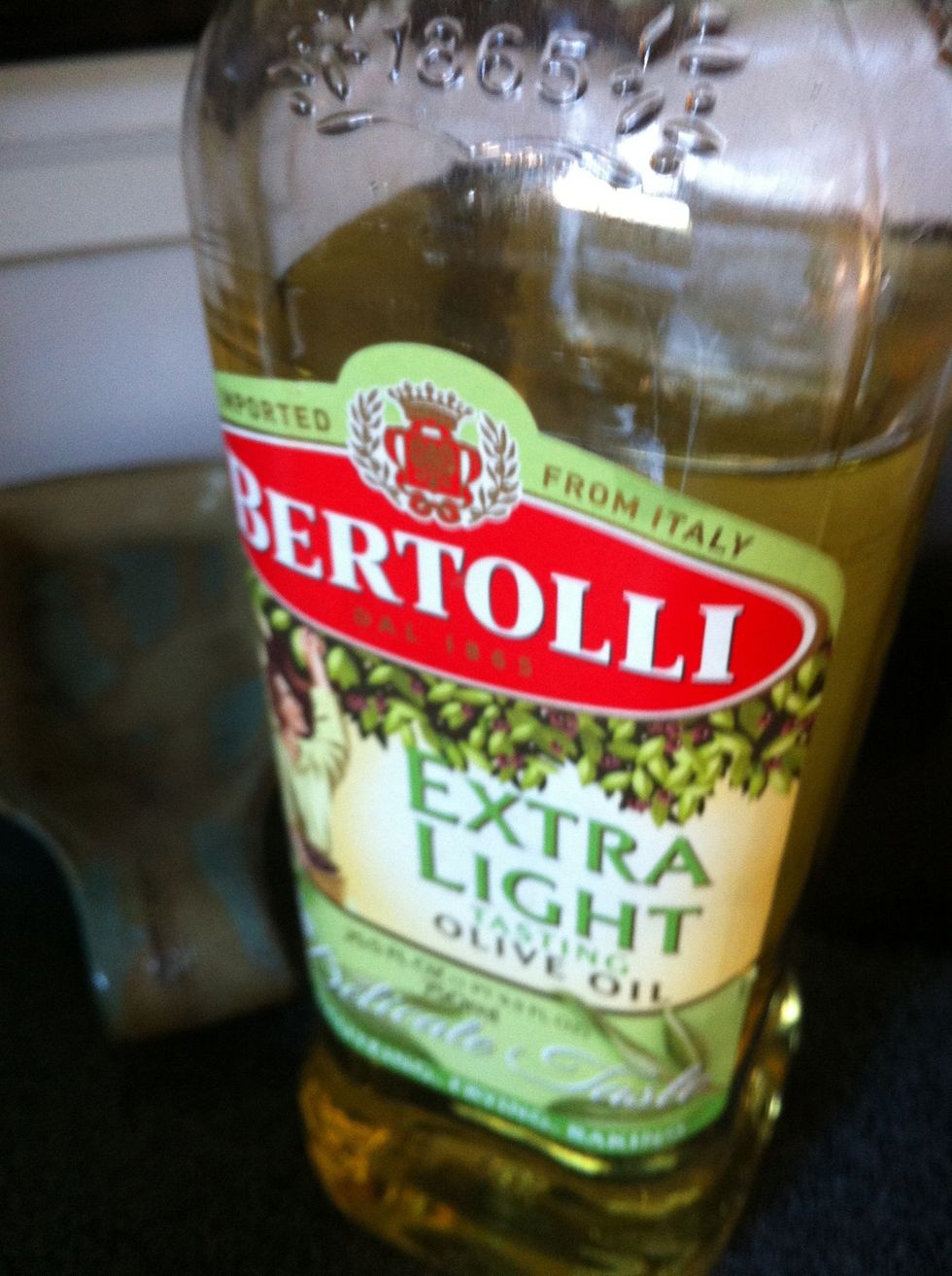 Add 2 TBS Olive Oil to pan and put pan on Med heat