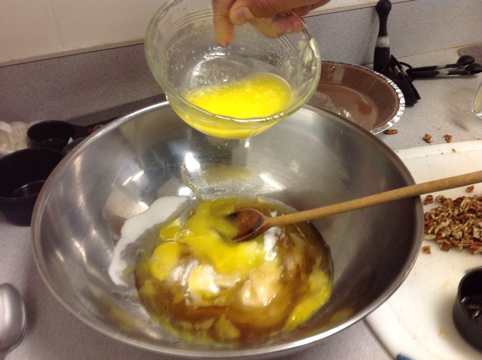 Add 2 tbsp melted butter