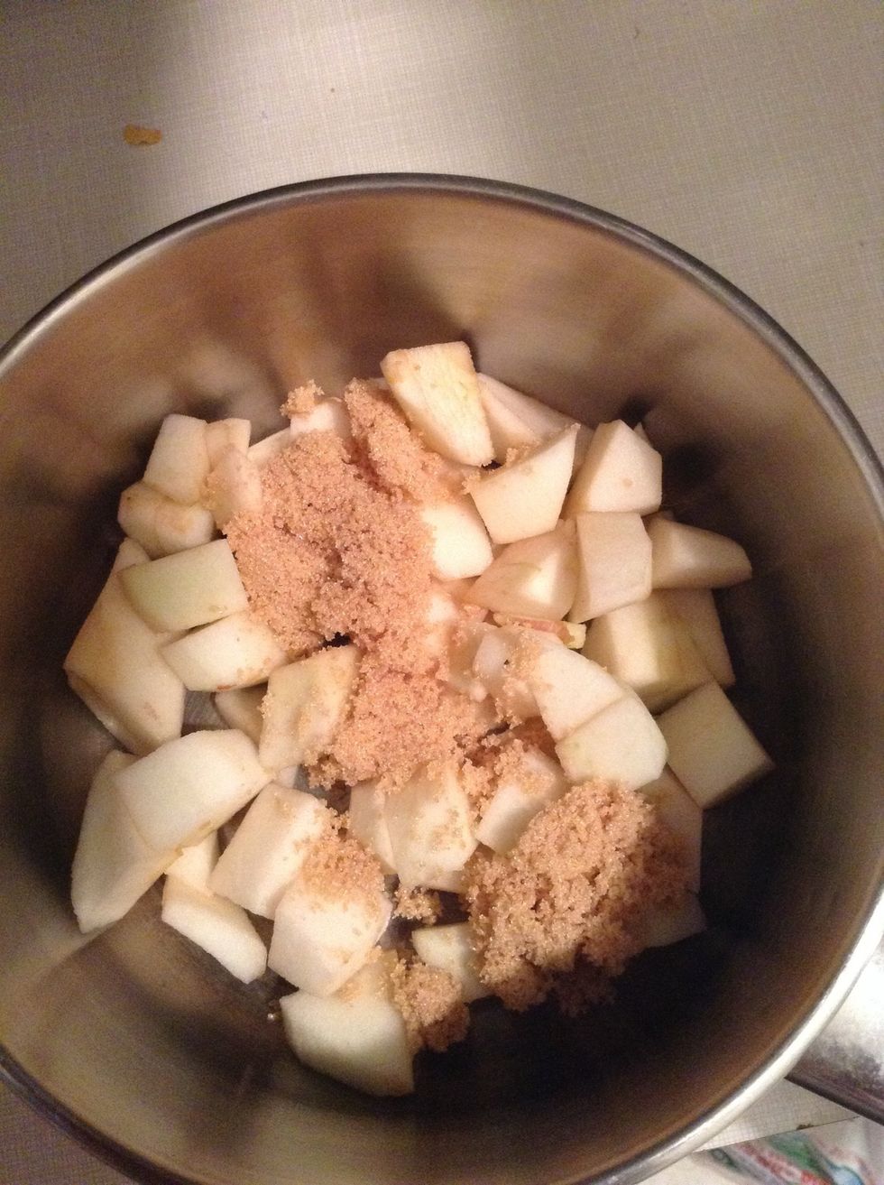 Add 2 tbsp of brown sugar and 1 tbsp water.