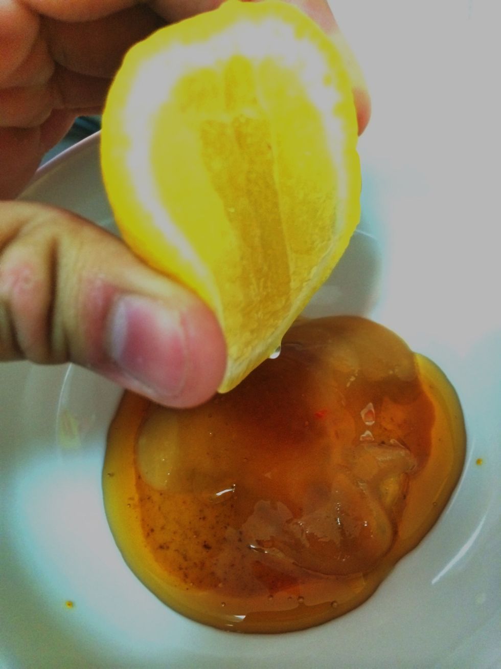 Add 2 tbsp of honey and 1 tbsp of lemon