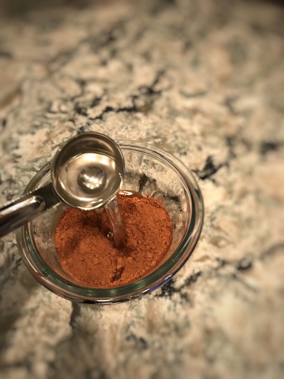 Add 2 Tbsp of water and mix together
