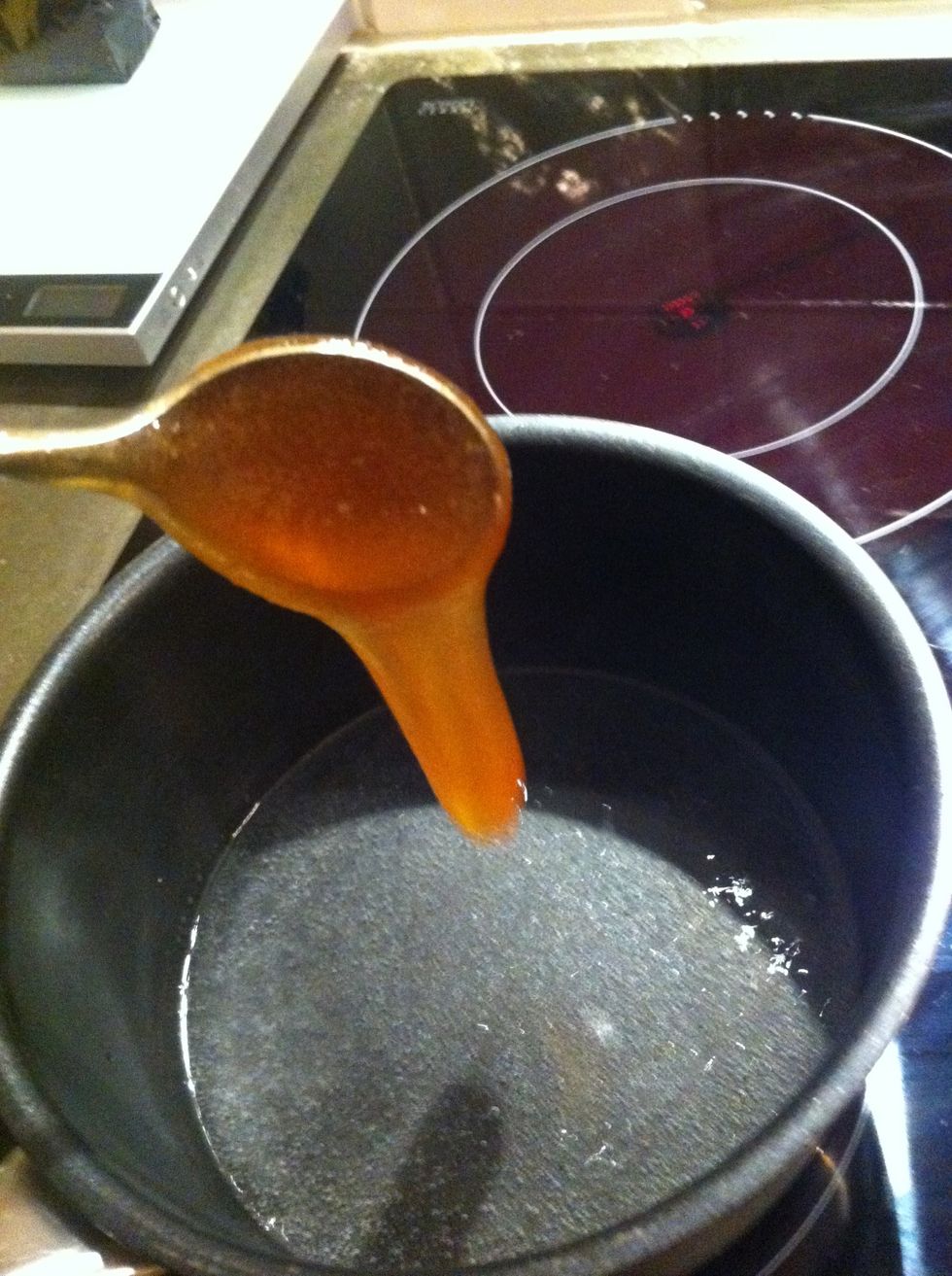 Add 2 tea spoons of good honey and stir until the honey have dissolved