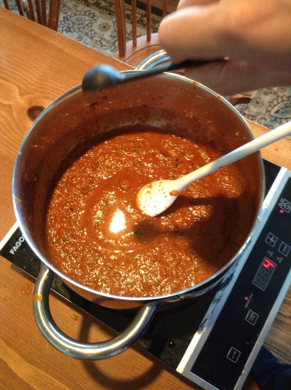 Add 2 teaspoon salt to sauce