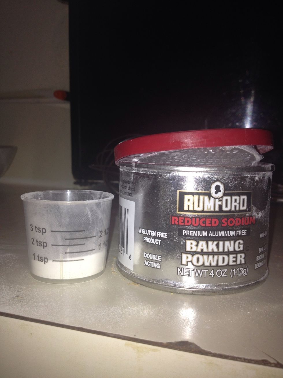 Add 2 teaspoons of baking powder