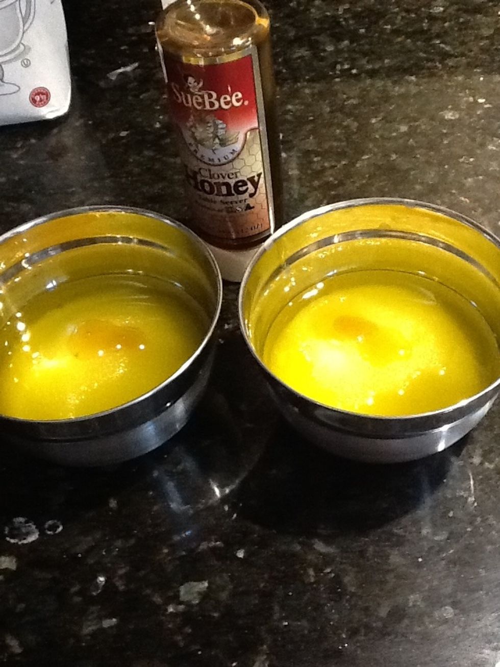 Add 2 tsp of honey to each