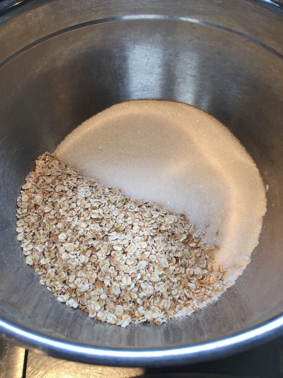 Add 200g of sugar to the bowl.