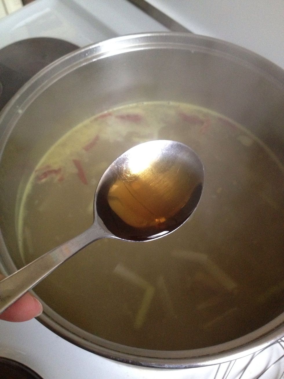 Add 2,5 tablespoons of fish sauce.