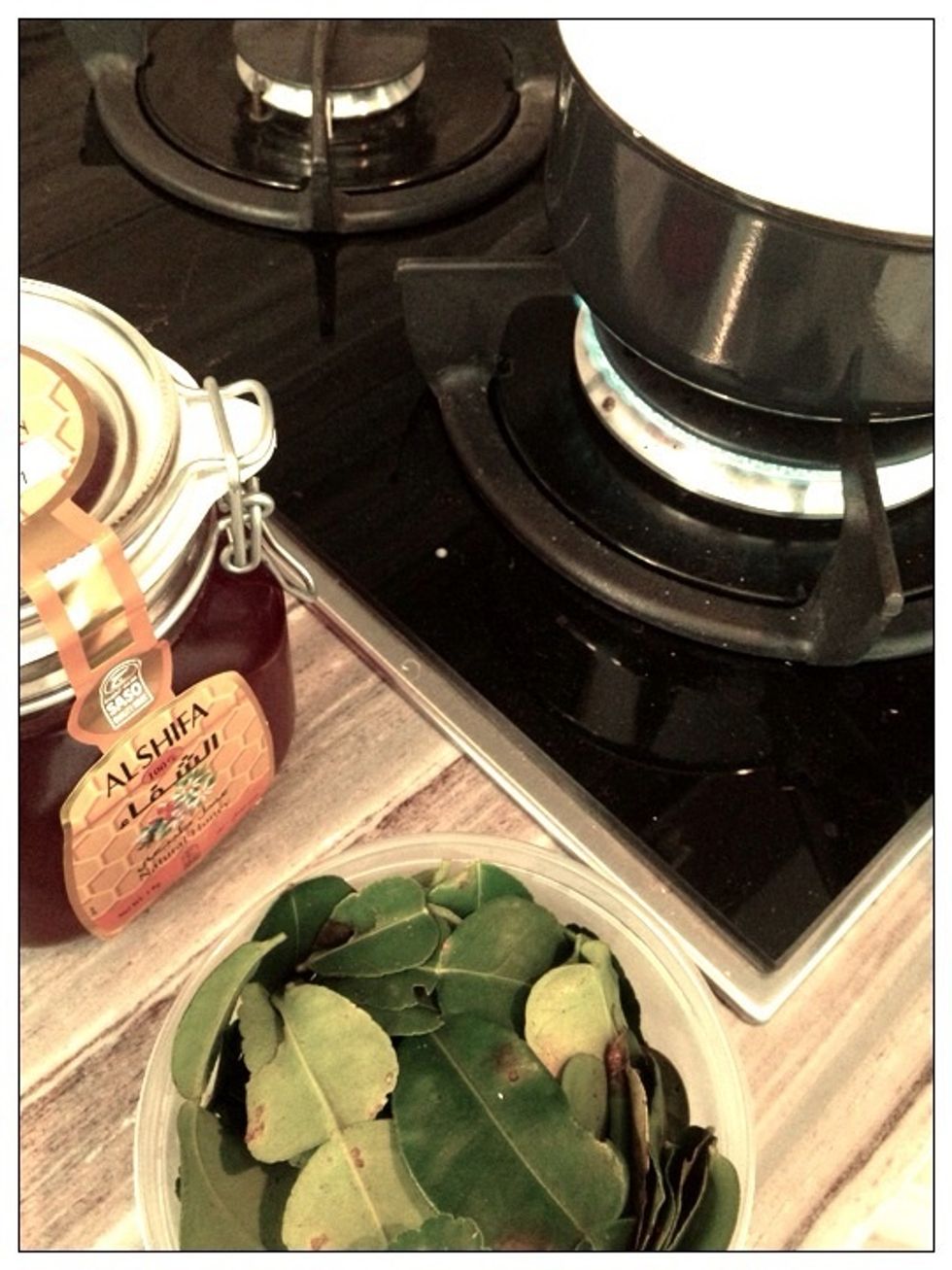 Add 2teaspoon of honey and 2leaves of orange leaves for additional fragrance and sweetener