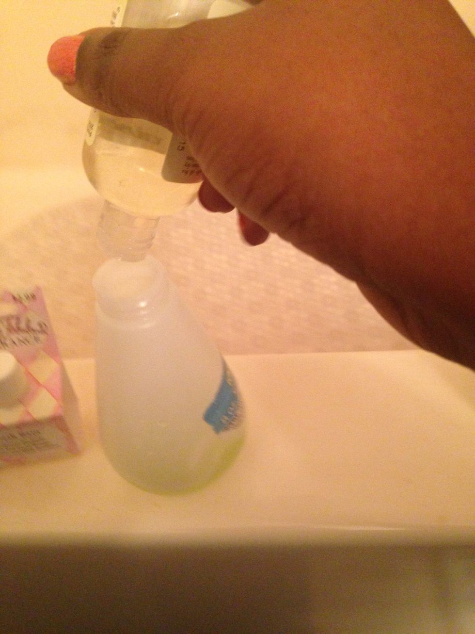 Add 3-4 drops of vitamin e oil. Vitamin e oil helps to preserve the mist and is healthy for hair.