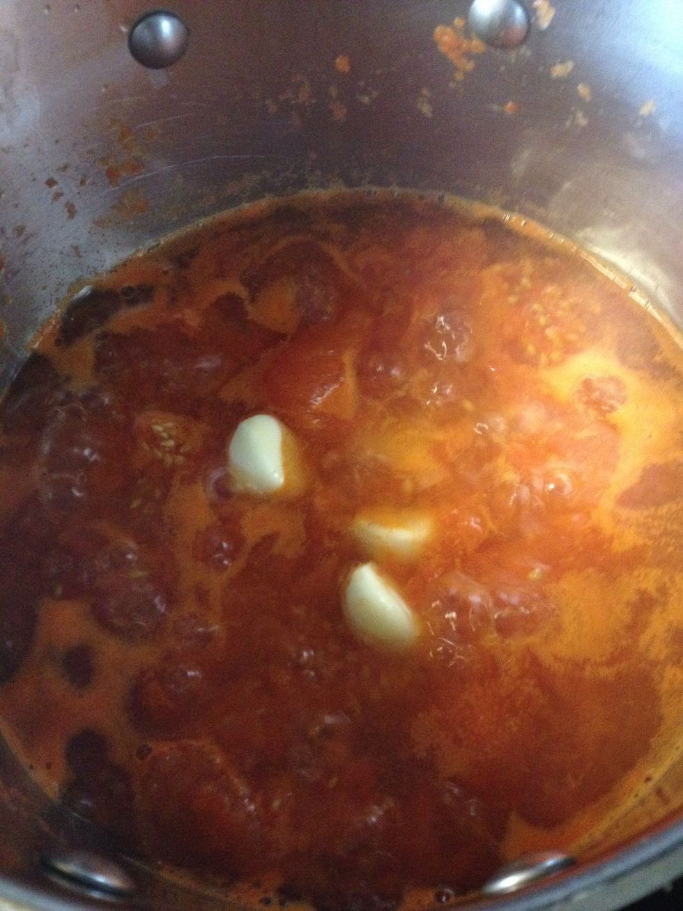 Add 3 cloves of garlic