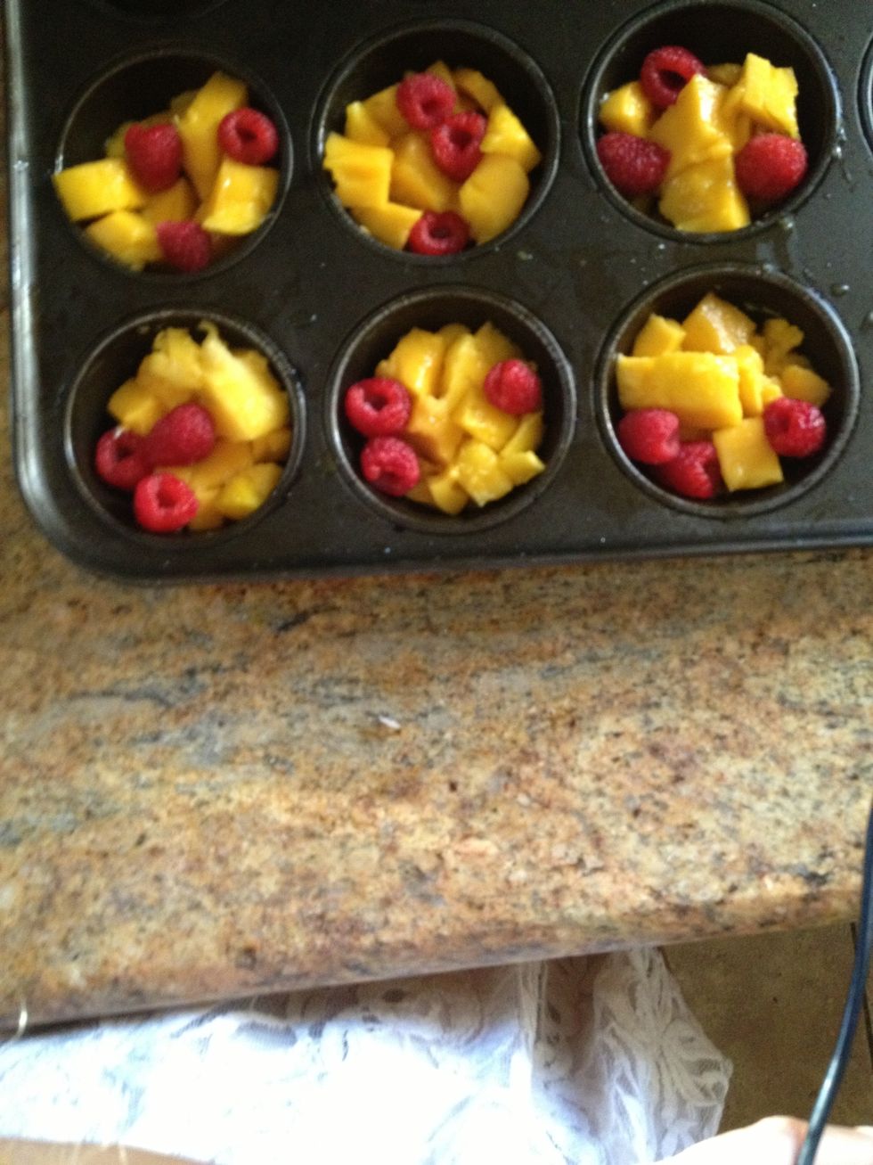 add 3 raspberrys to each pop