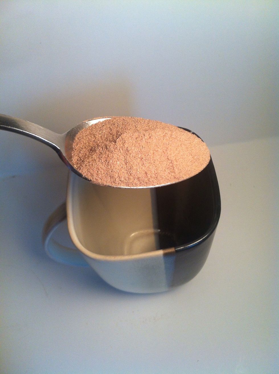 Add 3 spoon fulls of Cocoa Mix to your cup