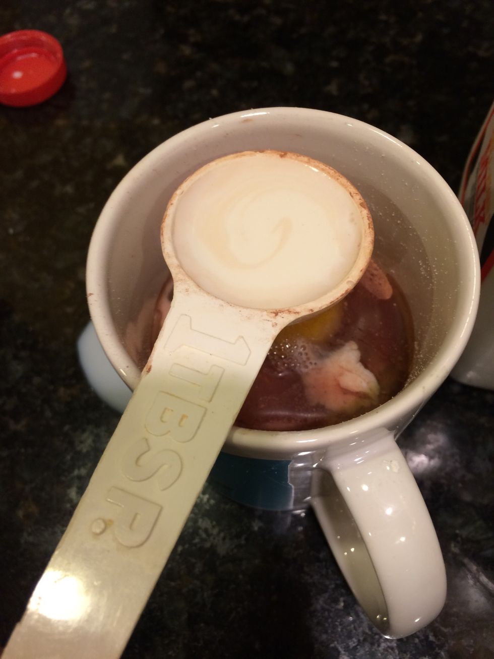 add 3 tablespoons of milk