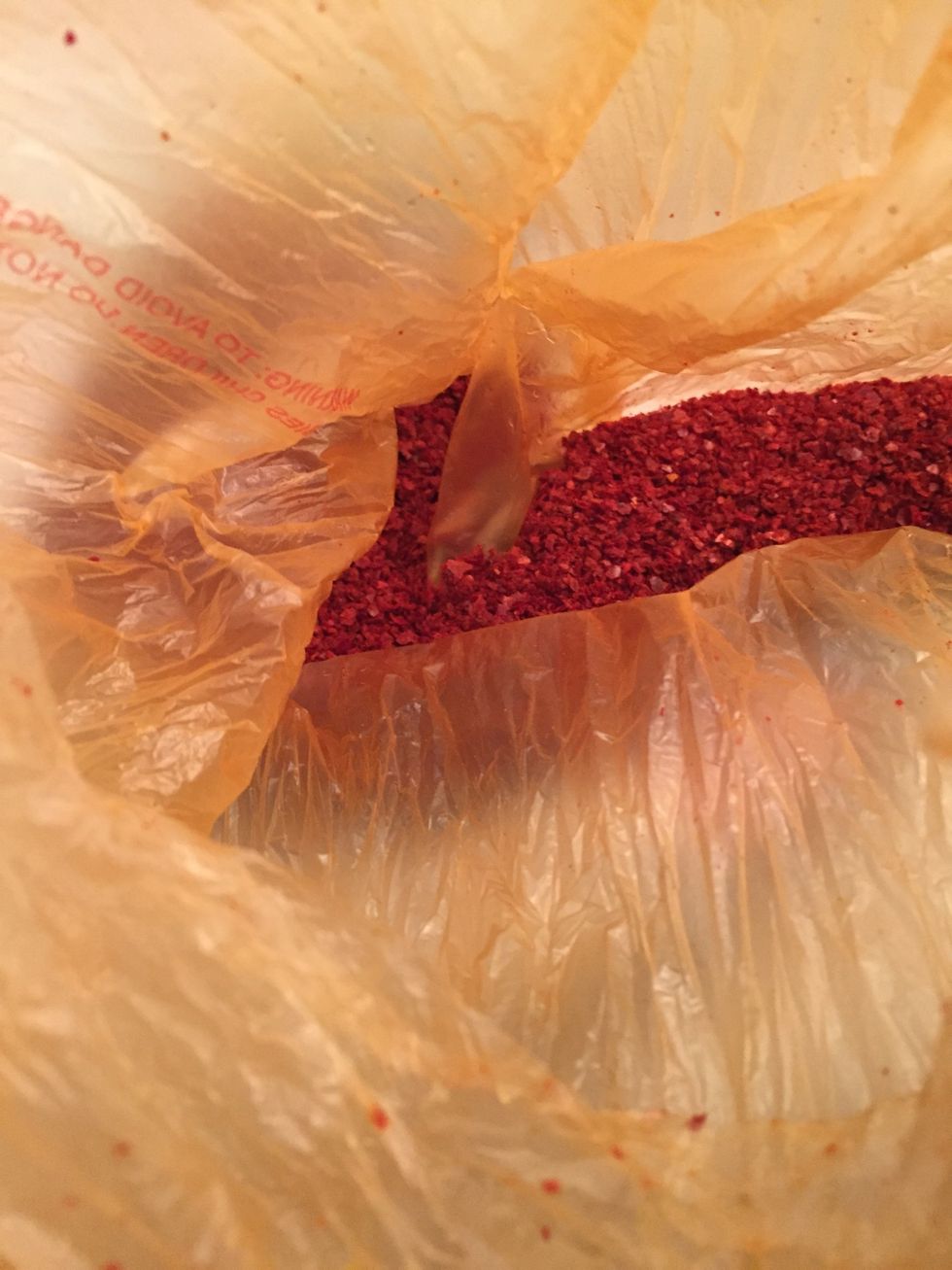 Add 3 tbsp of chili powder, 3 tbsp fish sauce 1-2 tsp of sesame oil and ground black pepper.