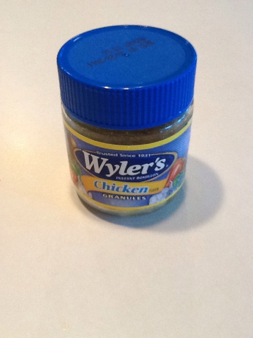 Add 3 teaspoons of chicken granules to boiling water.