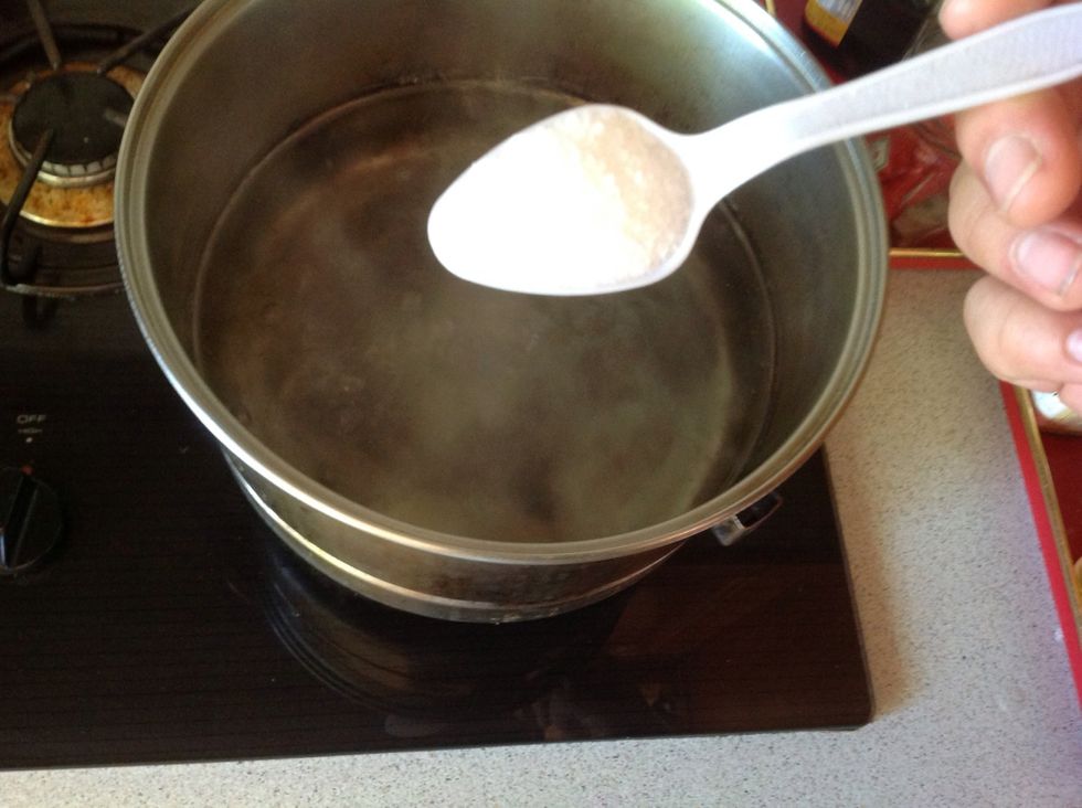Add 3 teaspoons of salt