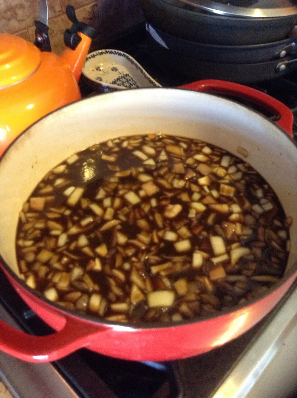 Add 4 cups warm water and stir until sugar dissolves.