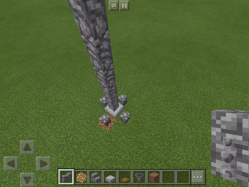 Add 4 more stone walls around the stone slab