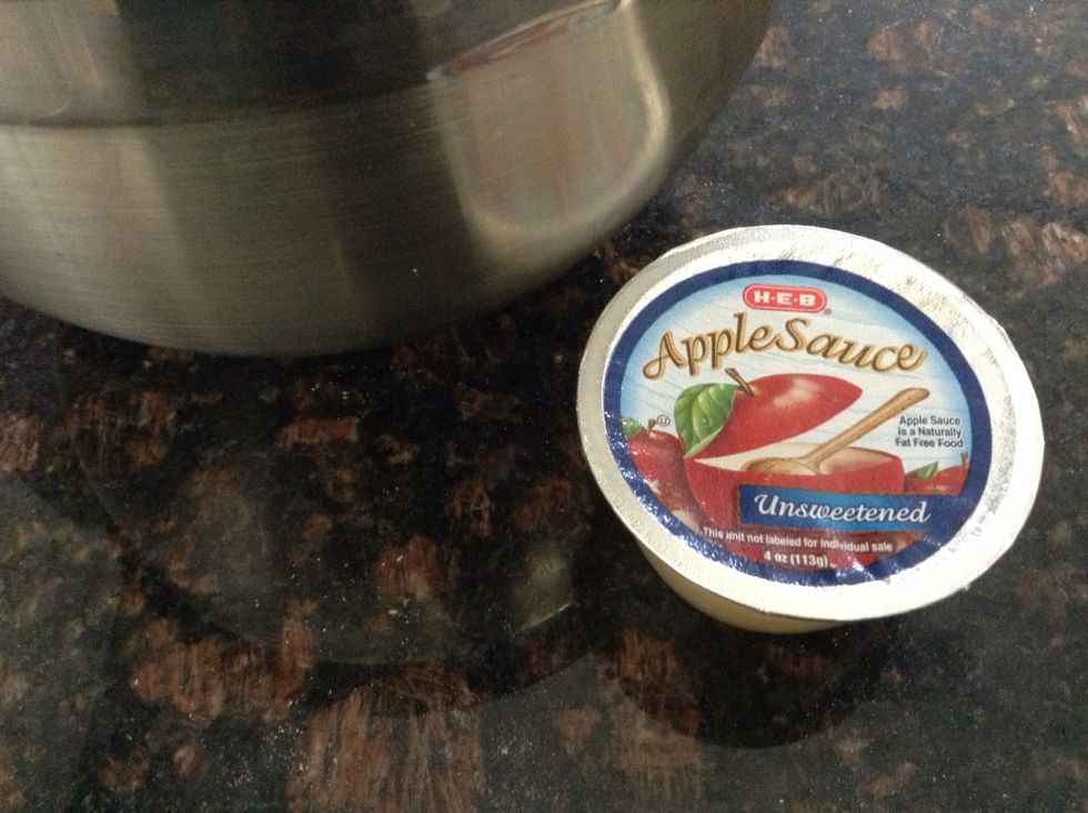 Add 4 oz cup of unsweetened apple sauce ( using this instead of oil) to the wet ingredients.