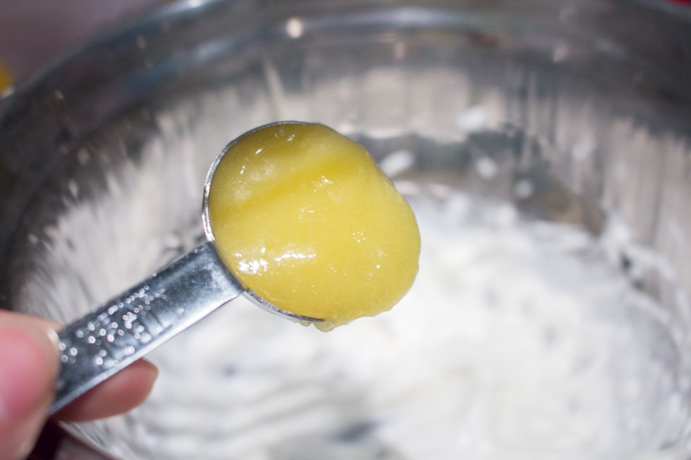 Add 4 tbsp of lemon curd to your whipping cream.