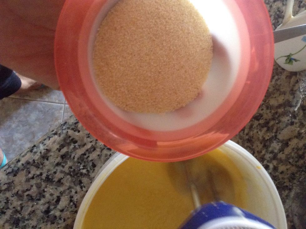 Add 4 tbsp of semolina