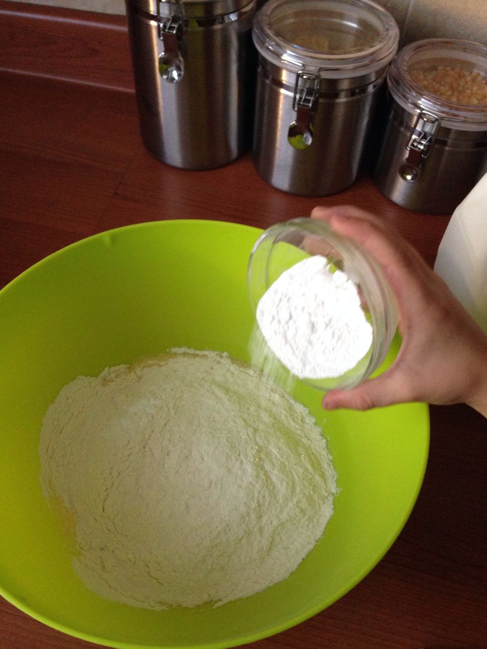 Add 4 tsp baking powder