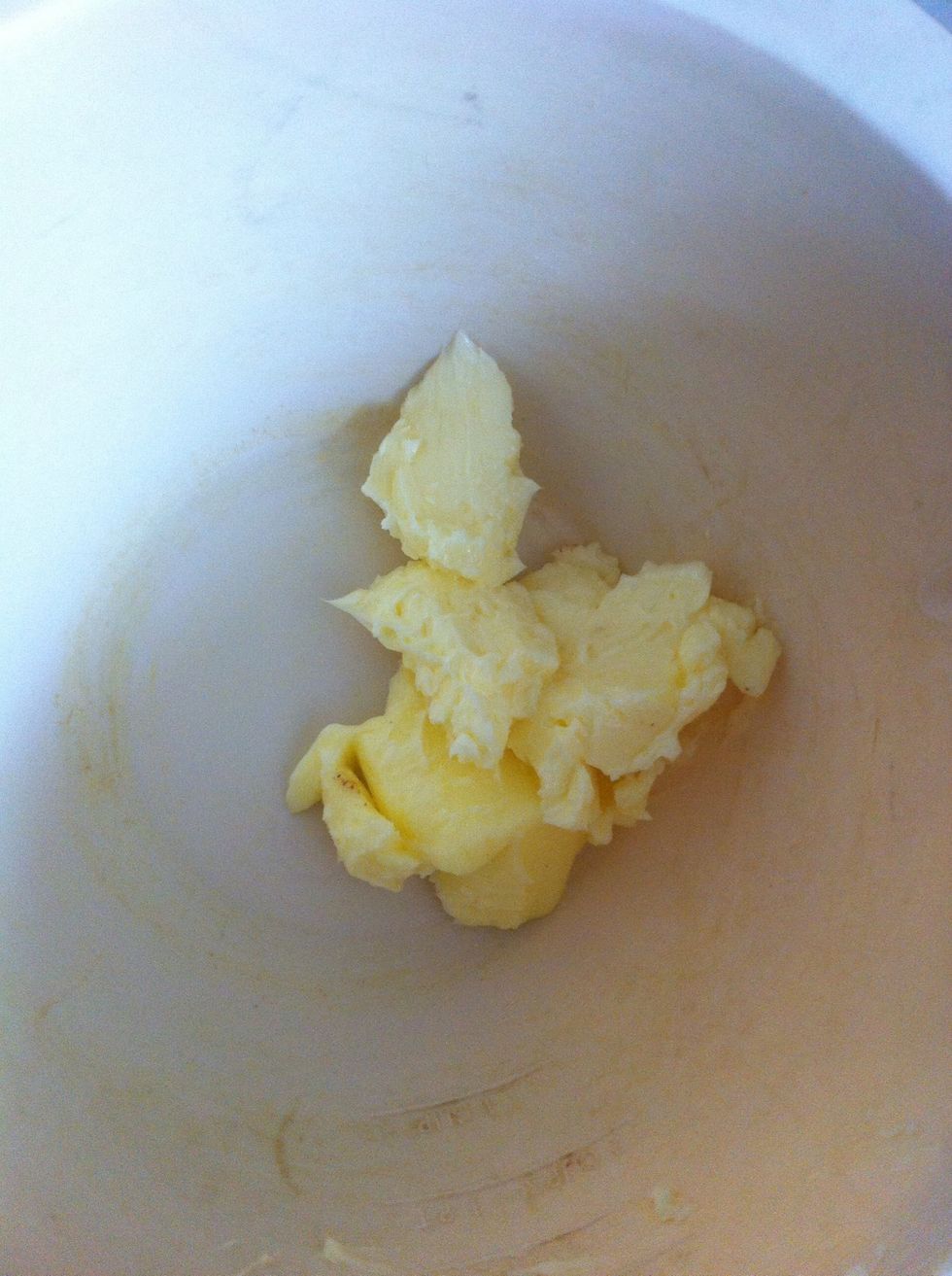 Add 45mL of margarine into a medium sized bowl