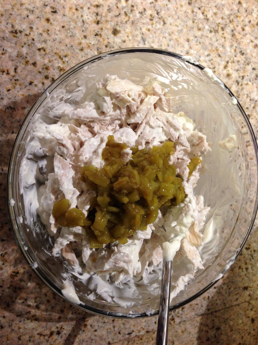 Add 4oz can of green chilis