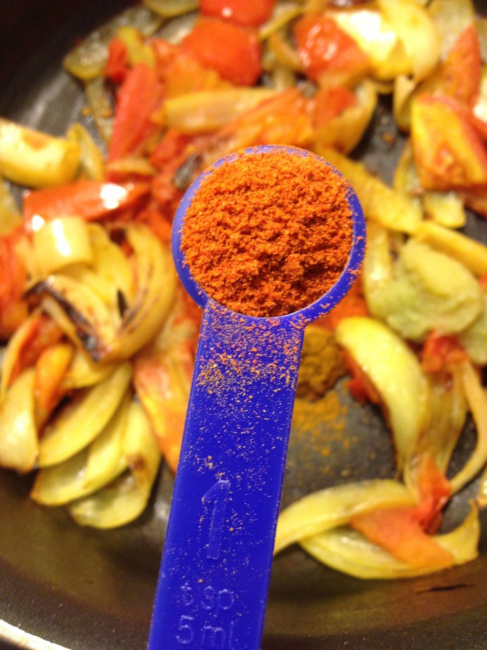 Add 5 t sp of tandoori masala