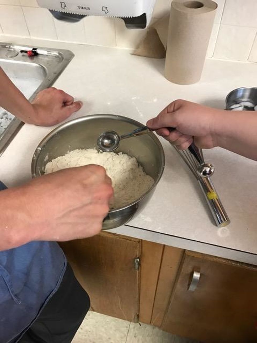 Add 5 tablespoons of ice water; mix lightly with fork until dough holds together when small pieces are pressed between fingertips, adding more water by teaspoons if dough is dry.